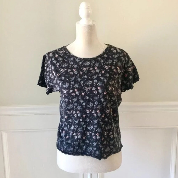 SO Floral Short Sleeve Tee Shirt L - Picture 1 of 4